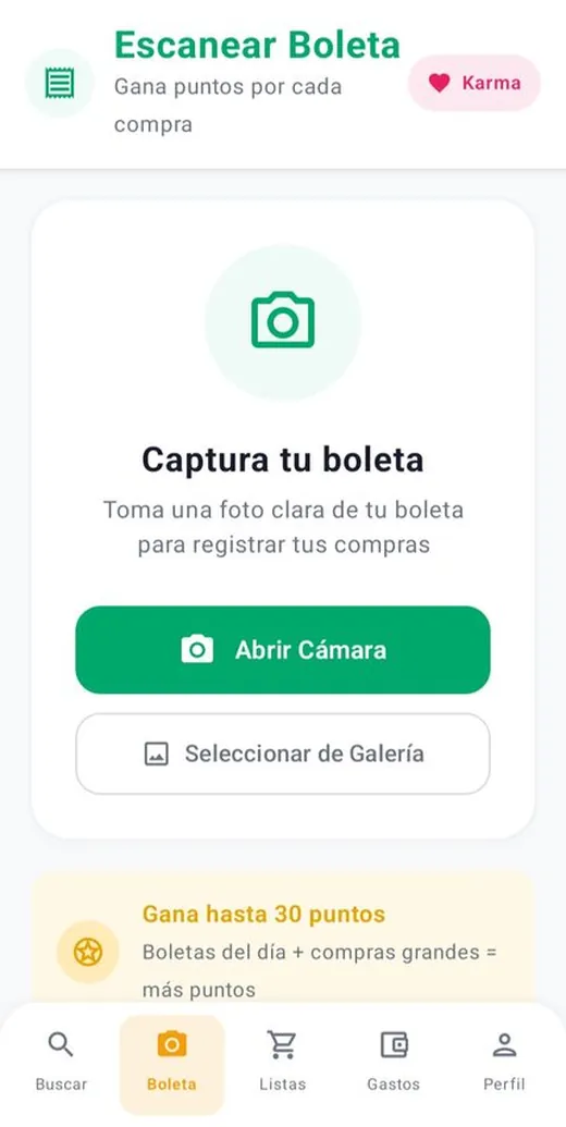 PrecioRadar: lector de boletas